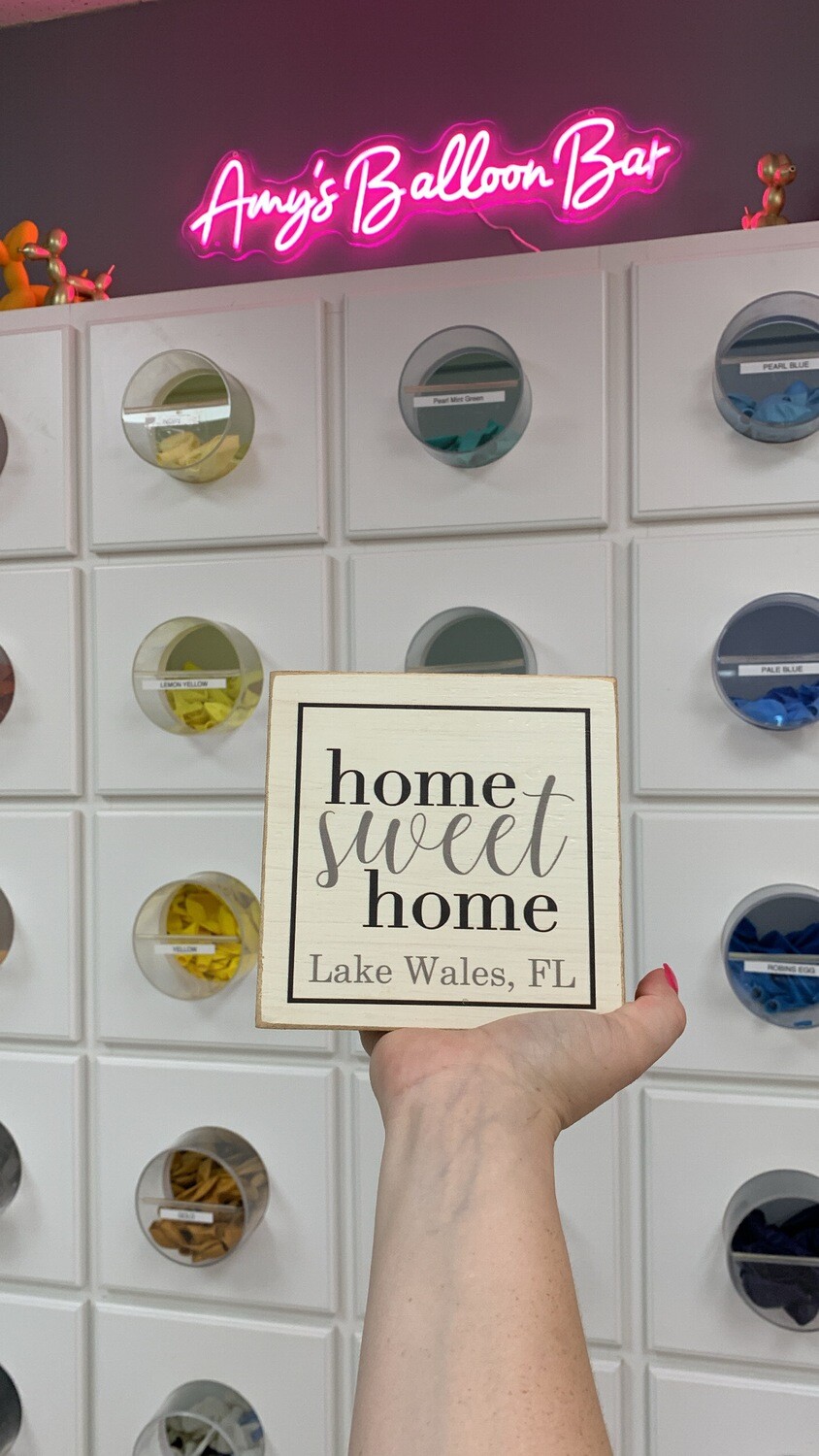 Home Sweet Home Lake Wales Wood Block+