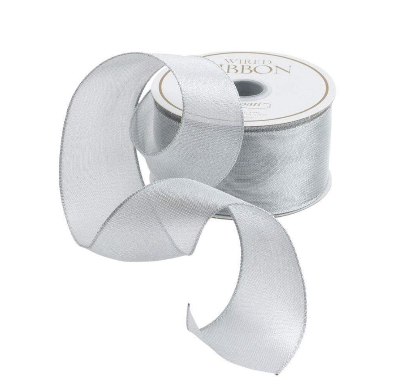 Wired Edge Sheer-Silver Ribbon+
