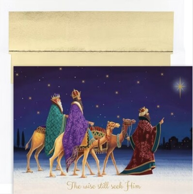 Three Kings Foil Boxed Christmas Cards+