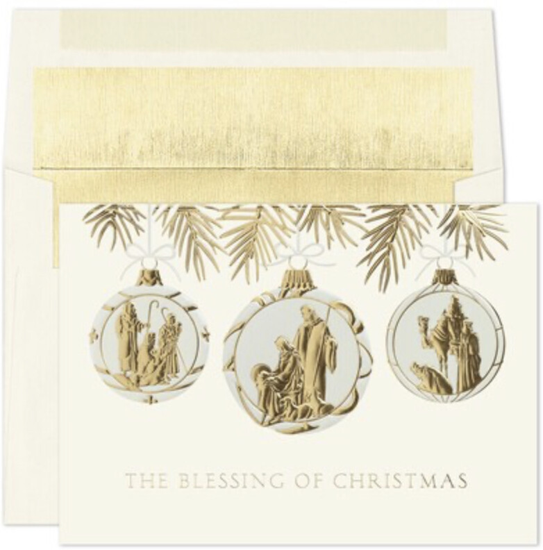 Nativities Ornament Trio Boxed Christmas Cards 15ct+