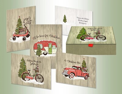 O Christmas Tree 20 Christmas Cards and Envelopes | 5 Each of 4 Designs+
