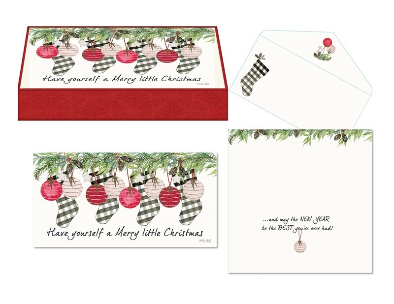 Piccadilly Greetings Husband Stocking 8" X 6" Modern Christmas Card