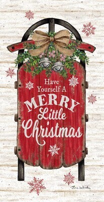 Red Sled Christmas Boxed Cards 14ct+