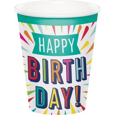 Birthday Burst  9fl oz  Cups+