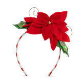 Light Up Red Poinsettia Headband+