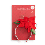 Light Up Red Poinsettia Headband+