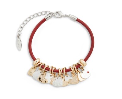 Red Heart Charm Bracelet+