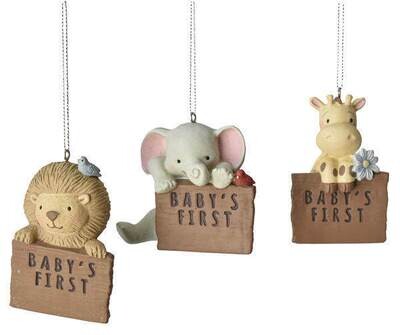 Baby&#39;s First Christmas Animal Ornament+