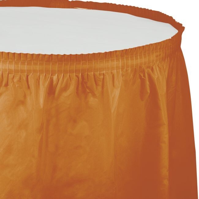 Pumpkin Spice 14’ x 29” Plastic Table Skirt+