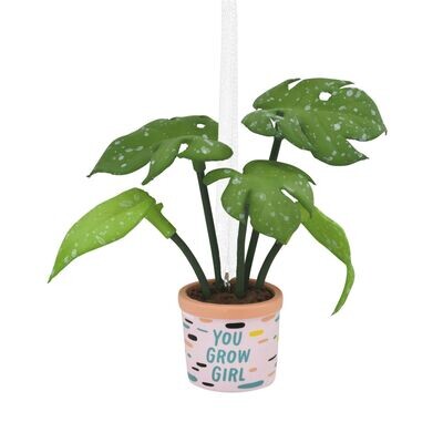 You Grow Girl Houseplant Hallmark Christmas Ornament+