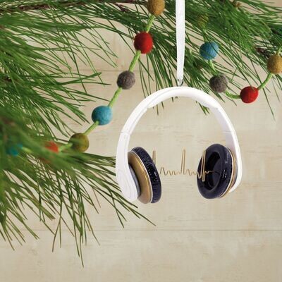 Headphones Hallmark Christmas Ornament+