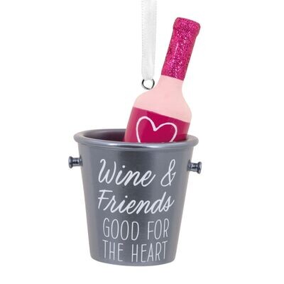 Wine and Friends Hallmark Christmas Ornament+