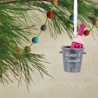 Wine and Friends Hallmark Christmas Ornament+