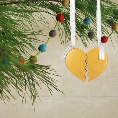 Best Friends Forever Heart Hallmark Christmas Ornament, Set of 2+