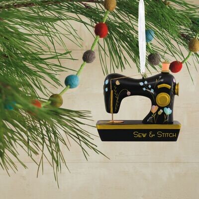 Sew &amp; Stitch Sewing Machine Hallmark Christmas Ornament+