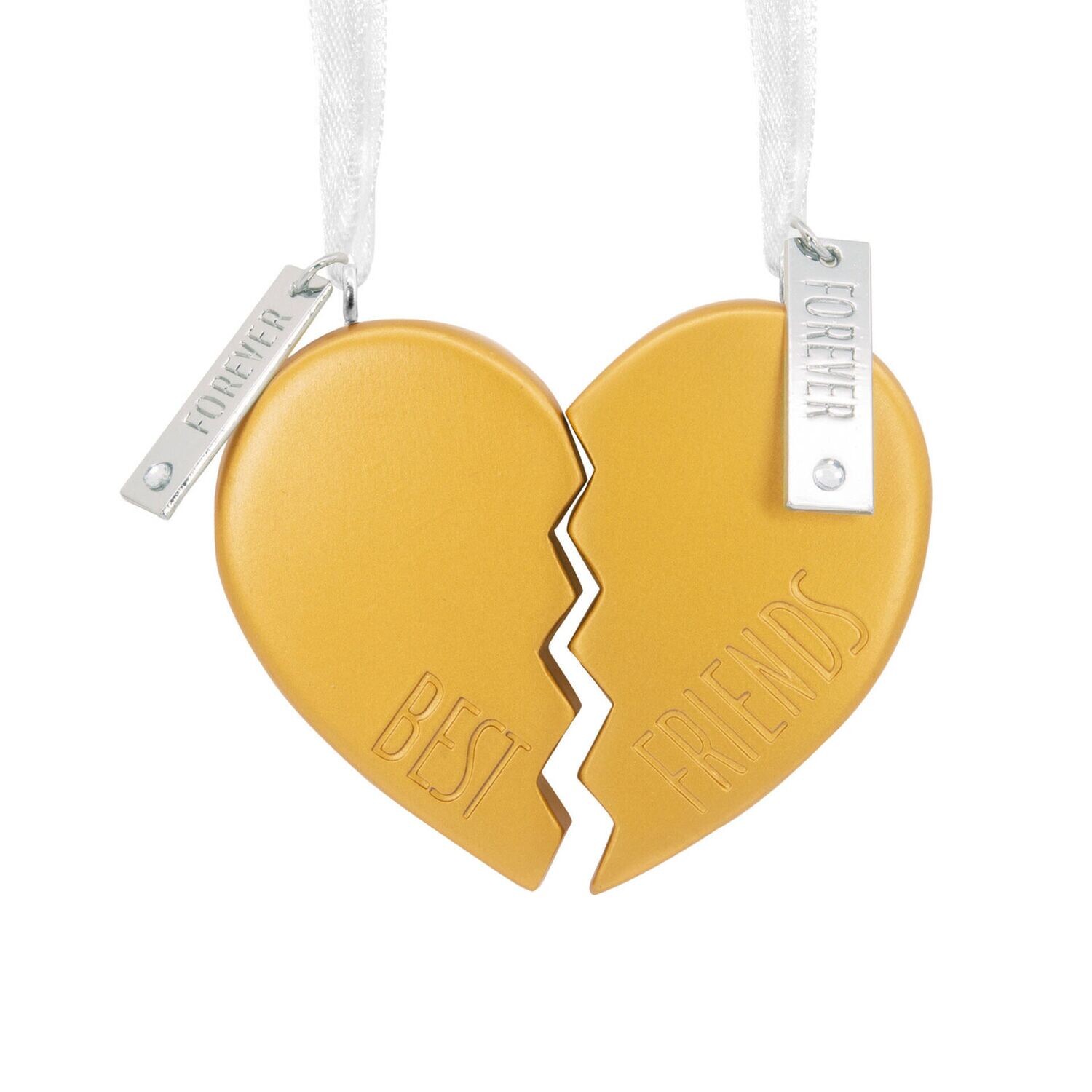 Best Friends Forever Heart Hallmark Christmas Ornament, Set of 2+