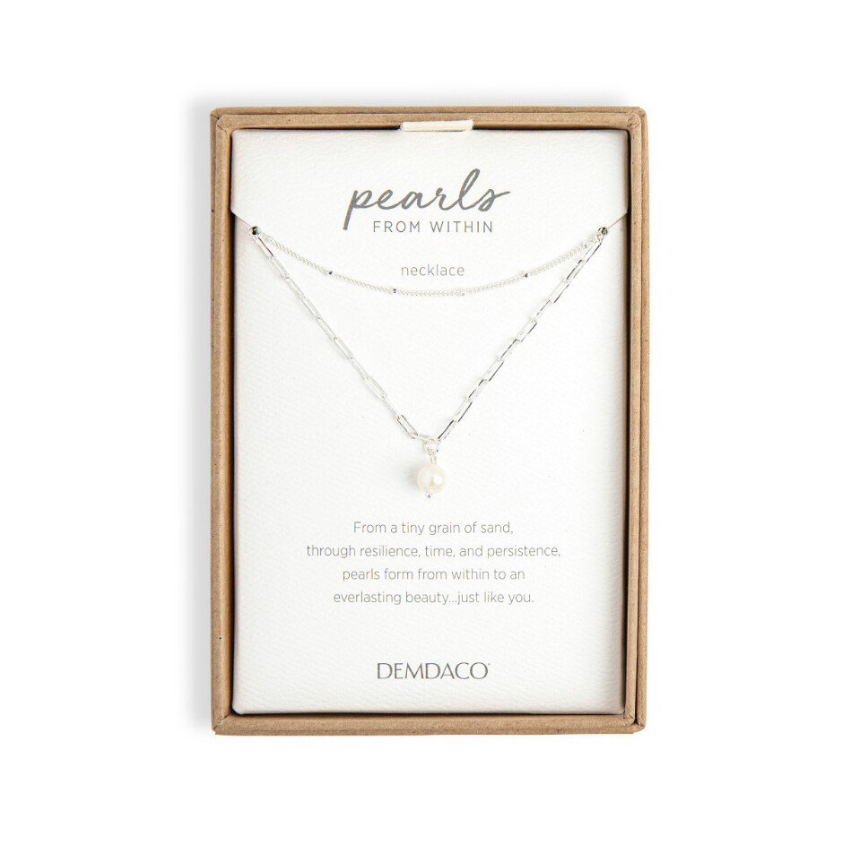 Pearls From Within Necklace - Silver+