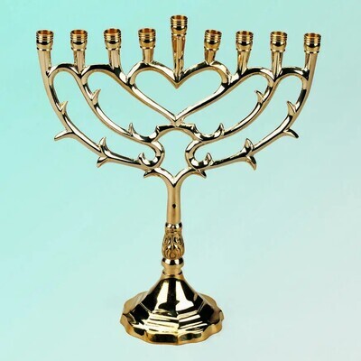 Solid Brass Menorah Hm13+