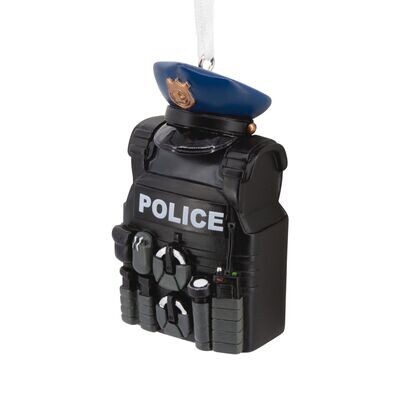 Police Vest and Hat Hallmark Ornament+