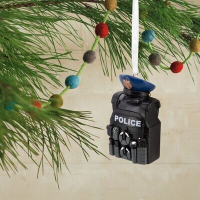 Police Vest and Hat Hallmark Ornament+