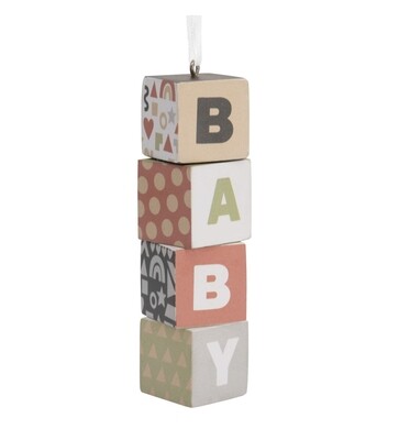 Baby Blocks Wood Hallmark Ornament +