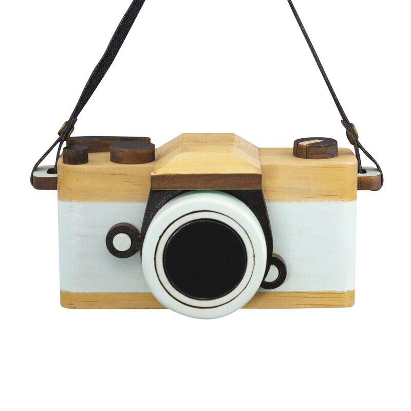 Retro Camera Wood Hallmark Ornament+