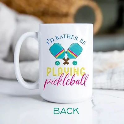 15 oz Pickleball coffee mug+