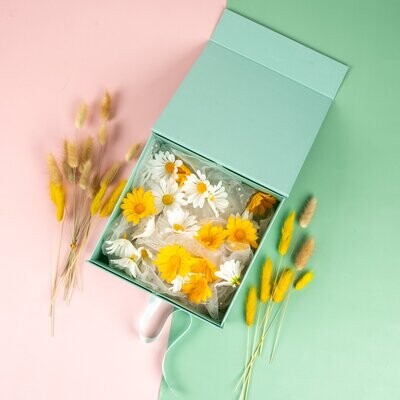 8"x8"x4" Collapsible Magnetic Gift Box with A Satin Ribbon+