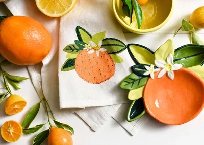 Orange Medium Hand Towel+