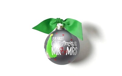 Our First Christmas As MR. &amp; MRS Glass Ornament+
