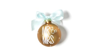 Mr and Mrs. Glass Ornament+