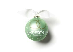 Love Never Fails 100m Glass Ornamnet+