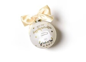 Next Stop Happily Ever After Glass Ornament+