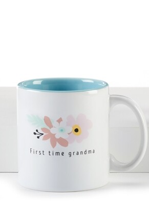 Handled Floral Mug w/Sentiment+