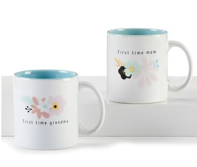 Handled Floral Mug w/Sentiment+