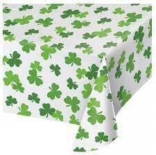 All-Over Print Shamrock Plastic Tablecover+