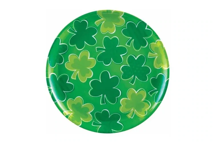 St. Patrick&#39;s Day Plastic 13.5&quot; Round Platter AMZ+