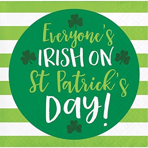 Everyone&#39;s Irish on St. Patrick&#39;s Day Beverage Napkin AMZ+