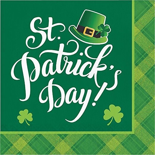 Shamrock Plaid Lunch Napkins 16ct+