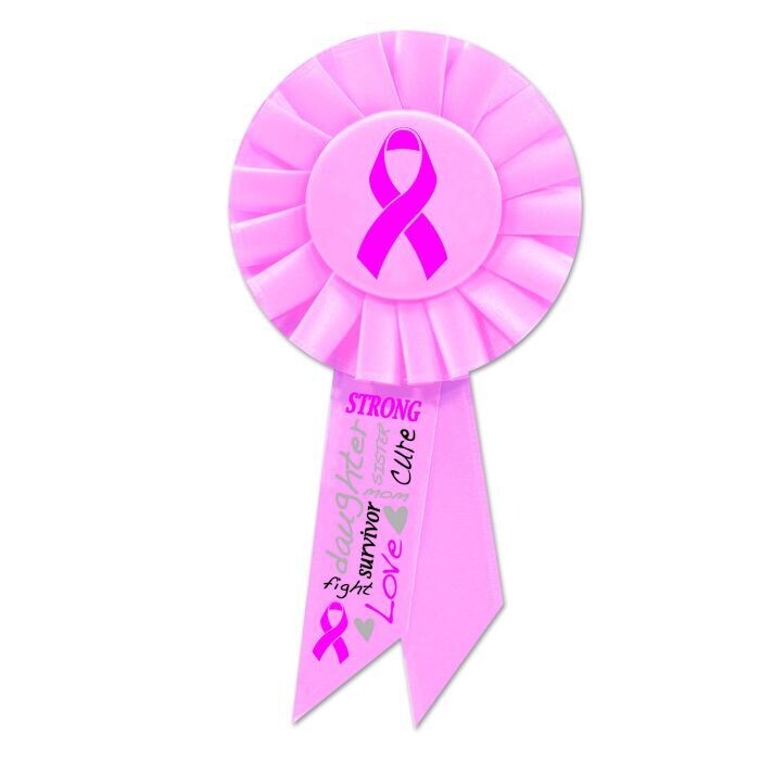 Pink Ribbon Rosette+