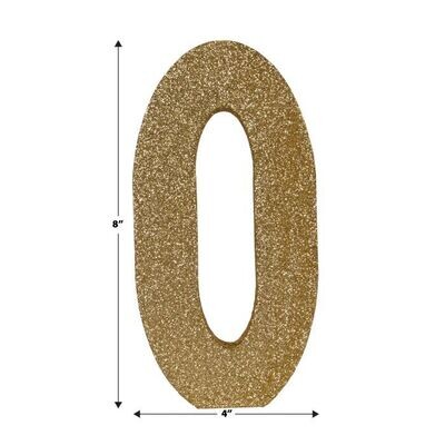 #1- #9 3-D Glittered Number Centerpiece+