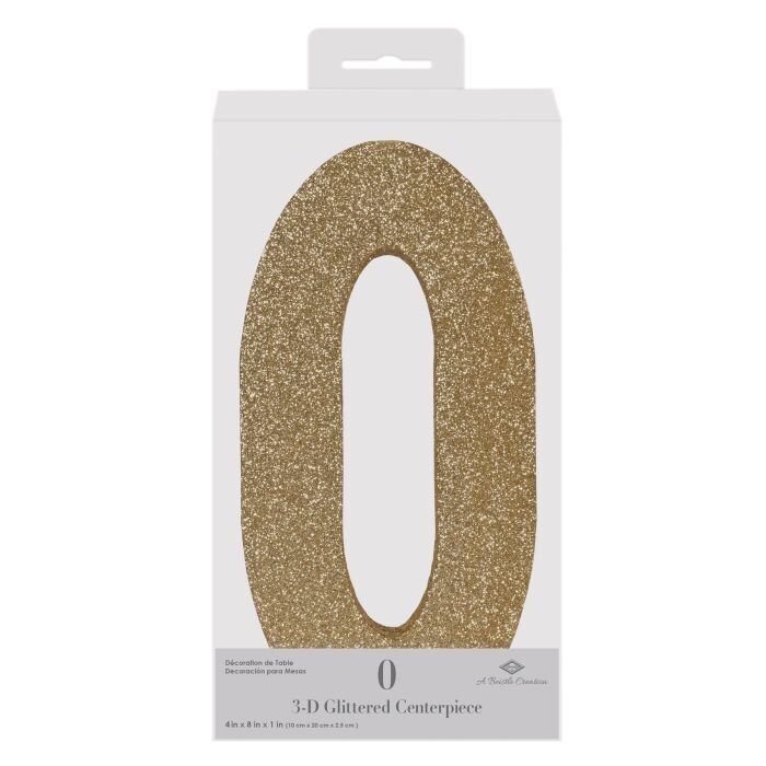 #1- #9 3-D Glittered Number Centerpiece+