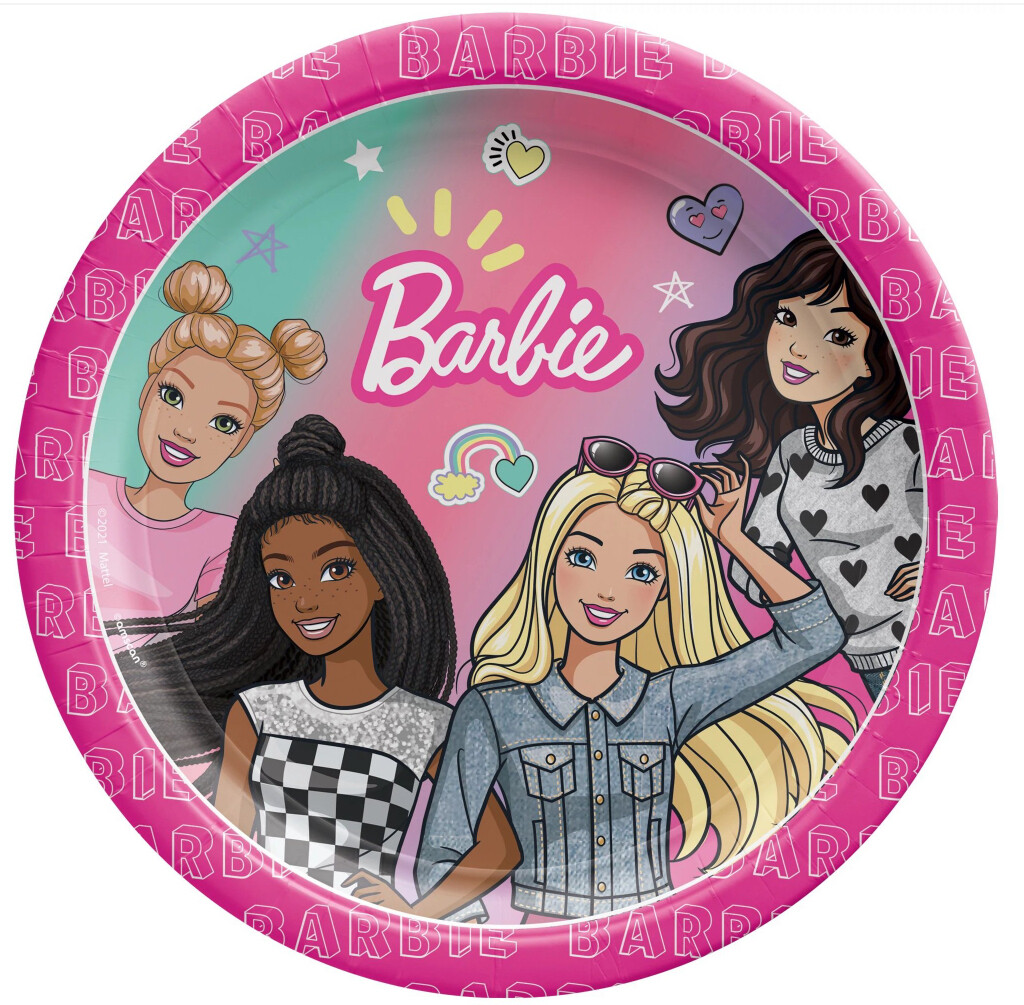 Plates Barbie Dream Together 9&quot; Round Plates+