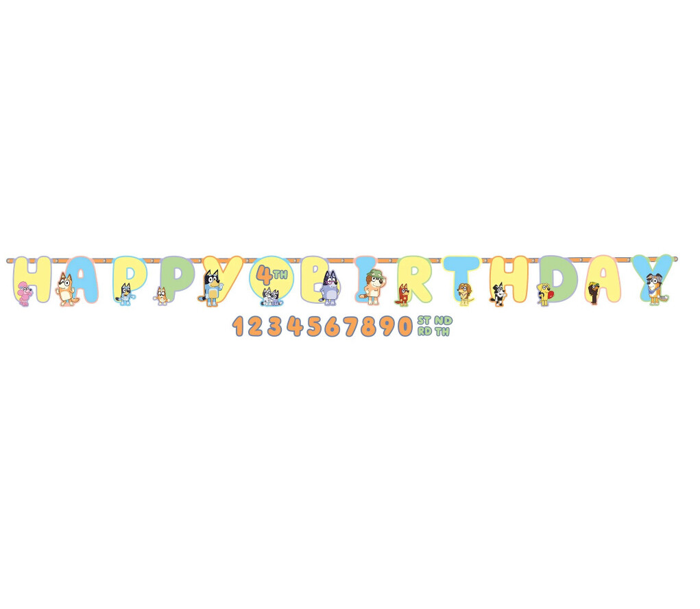 Bluey Jumbo Add an Age Letter Banner+
