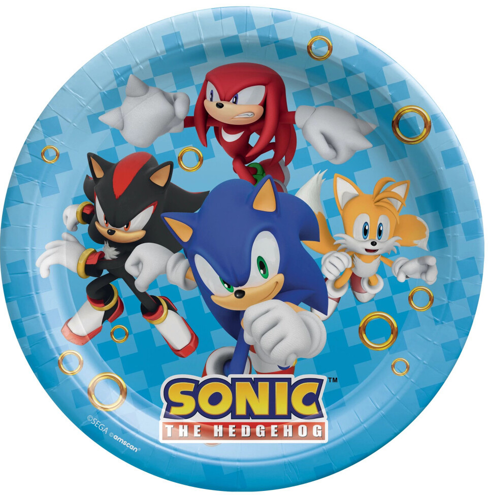 Sonic 9" Round Plates+