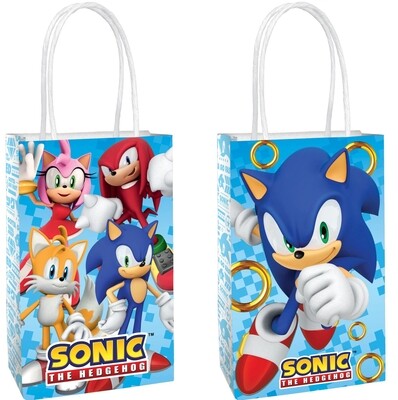 8ct Sonic Printed Paper Kraft Bag+