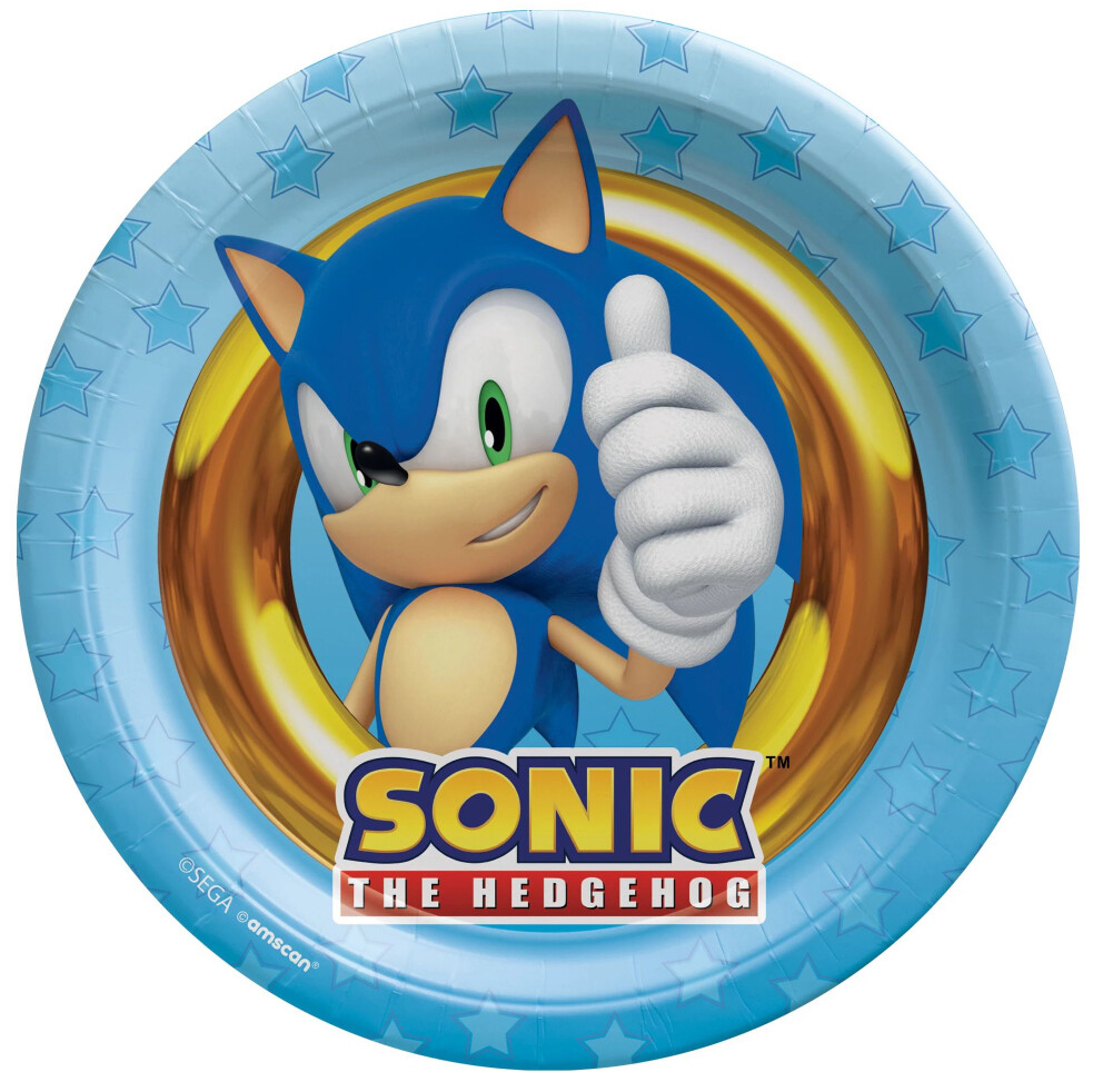 Sonic 7&quot; Round Plates 8ct+