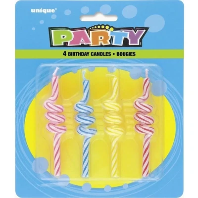 Striped Coil Birthday Candles+(AMZ)