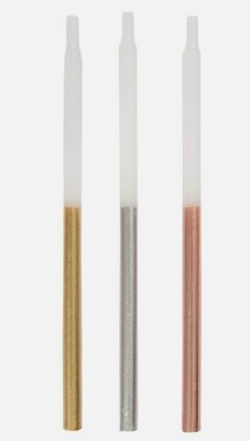 Metallic Dipped 5" Birthday Candles 12ct