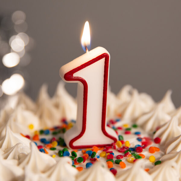 Red Numbers Candles , Size: 1